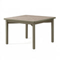 Gartentisch 90 x 90 x 75 cm Metall Taupe quadratisch mit Lattenoptik